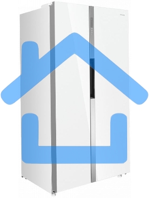 Холодильник Maunfeld MFF177NFW белый глянец двухкамерный 263/170л морозилка сбоку, No Frost, Side by Side