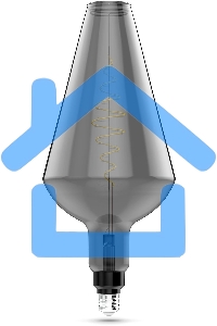 Лампа cветодиодная LED Filament Vase E27 8.5W Gray 165lm 1800K 1/2 180802005 Gauss