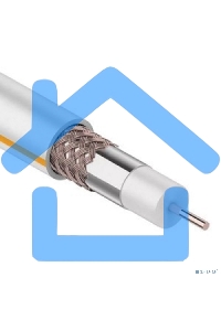 Кабель коаксиальный PROconnect SAT 703 B, Cu/Al/Cu, 64%, 75 Ом, бухта 100 м, белый