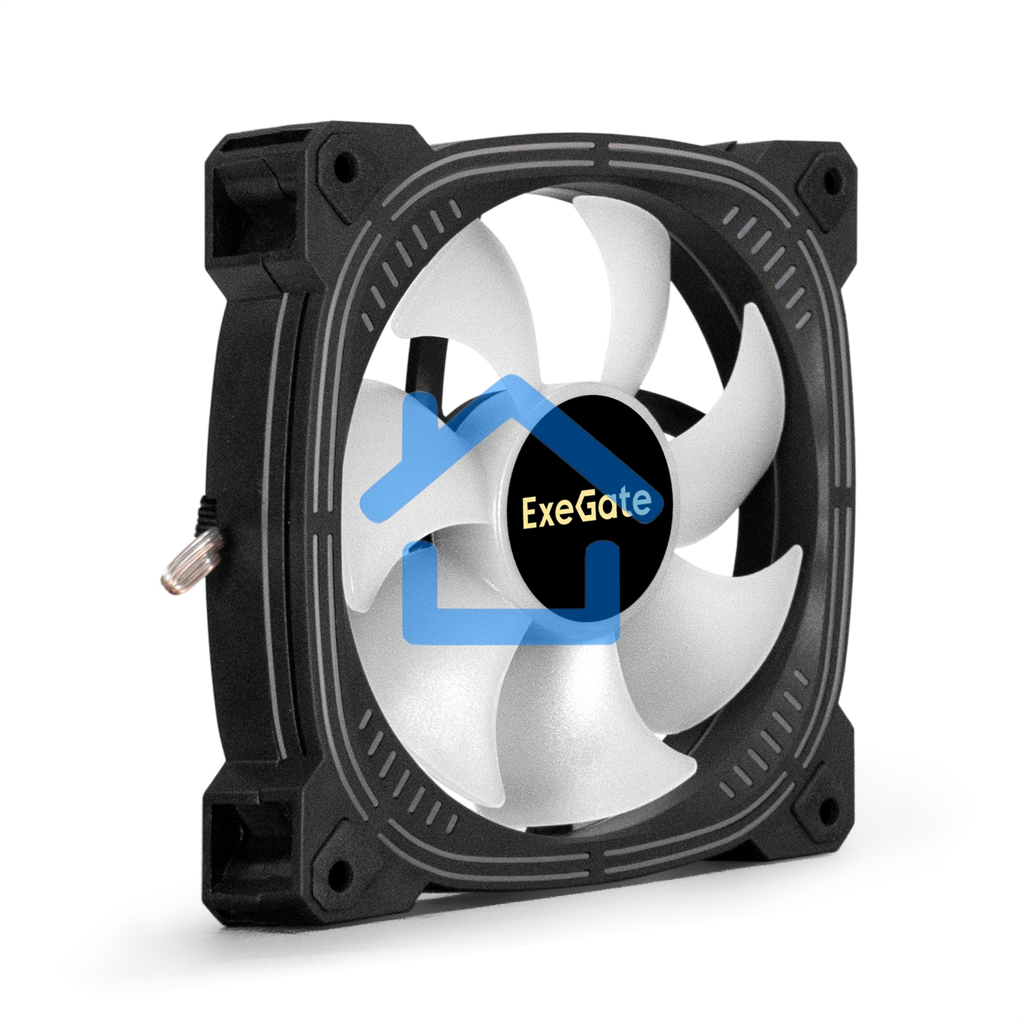 Вентилятор для корпуса ExeGate EX12025H3P4PSU-PWM.ARGB черный, 120 мм, 1800 об/мин, 26 дБ, 4 pin