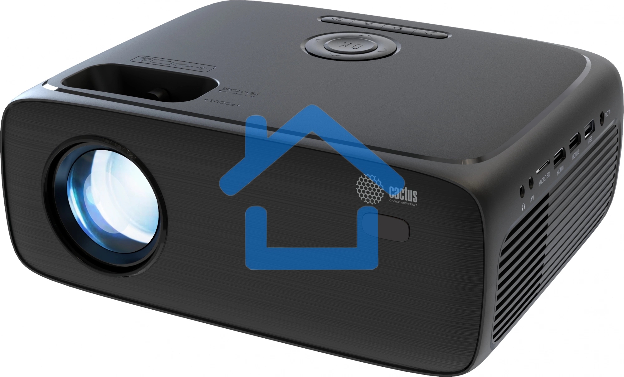 Проектор Cactus CS-PRM.07B.Full HD LCD 3200Lm LS 320Lm ANSI (1920x1080) 1500:1 ресурс лампы:30000часов 1xUSB typeA 3xHDMI 1.16кг