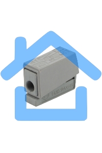 Строительно-монтажная клемма СМК 224 для светильника на 1 проводник (1,0-2,5)/(0,5-2,5) мм², серая (100 шт./уп.) Rexant