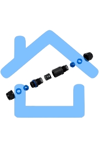 Кабельный коннектор I-образный (3PIN 0,5-1,5мм2) IP68 Rexant