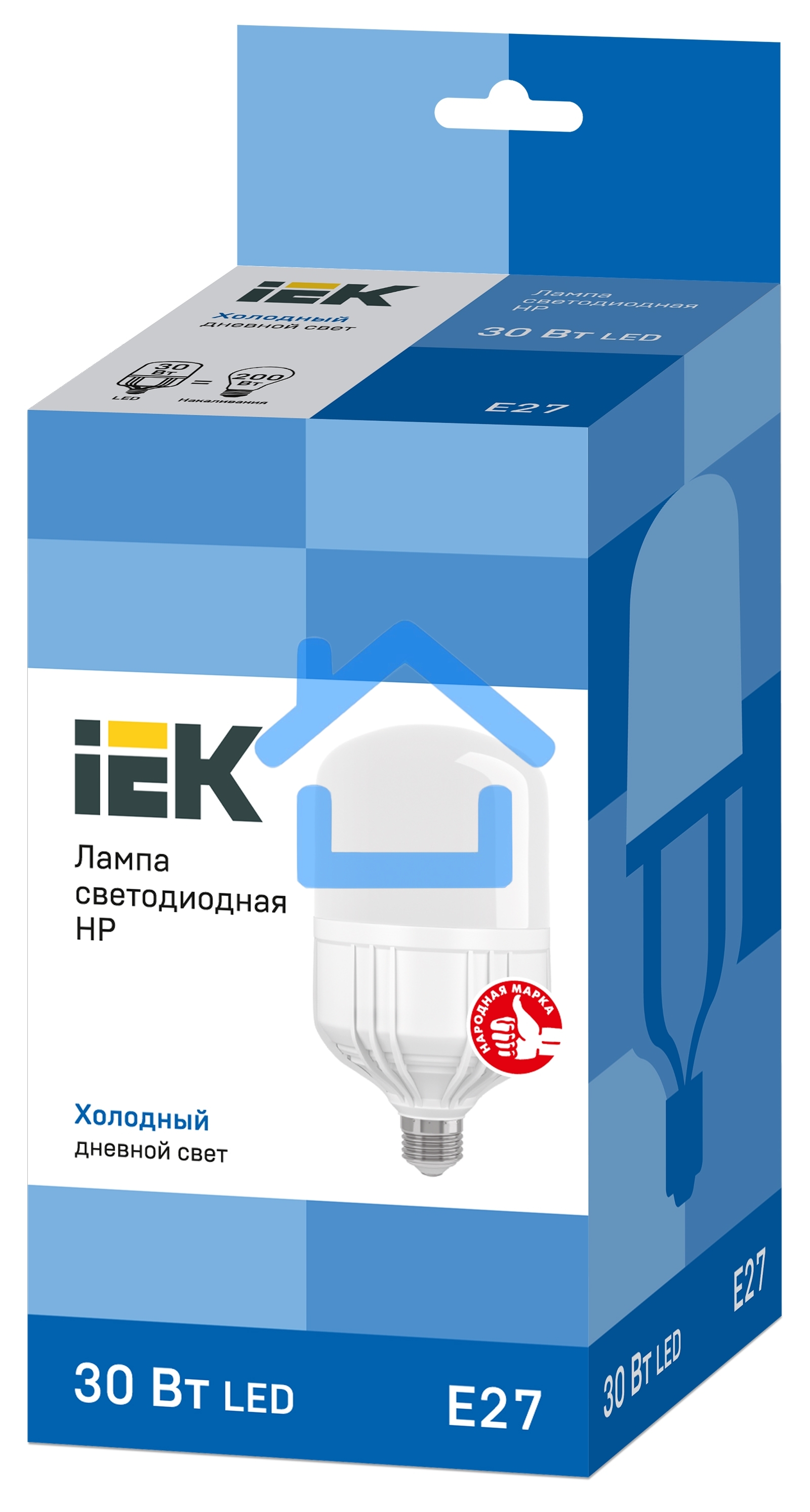 Лампа светодиодная HP 30Вт 230В 6500К E27 ИЭК LLE-HP-30-230-65-E27