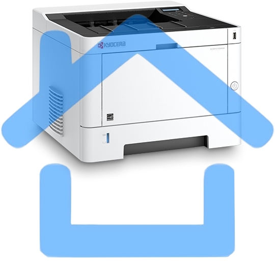 Принтер лазерный Kyocera Ecosys P2040dn (1102RX3NL0), A4, ч/б, печ. до 40 стр/мин., 1200 x 1200 dpi, USB, RJ-45