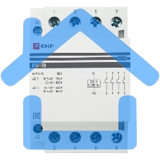 Контактор модульный EKF km-3-50-40 КМ 50А 4NO (3 мод.) PROxima