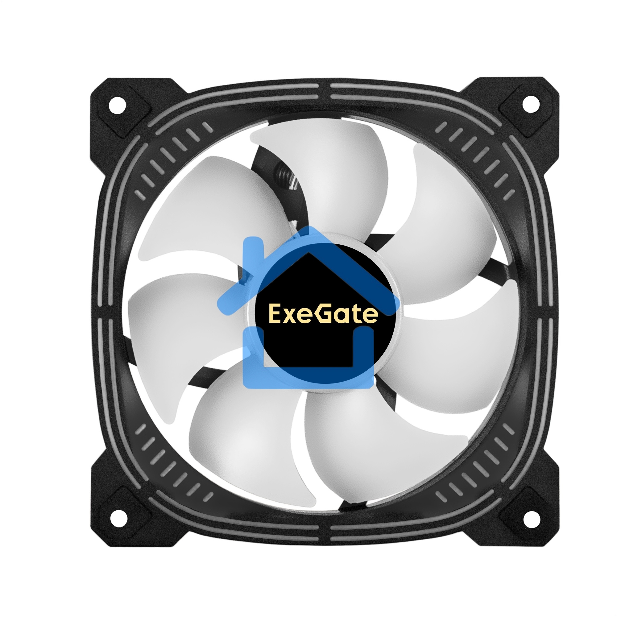 Вентилятор для корпуса ExeGate EX12025H3P4PSU-PWM.ARGB черный, 120 мм, 1800 об/мин, 26 дБ, 4 pin