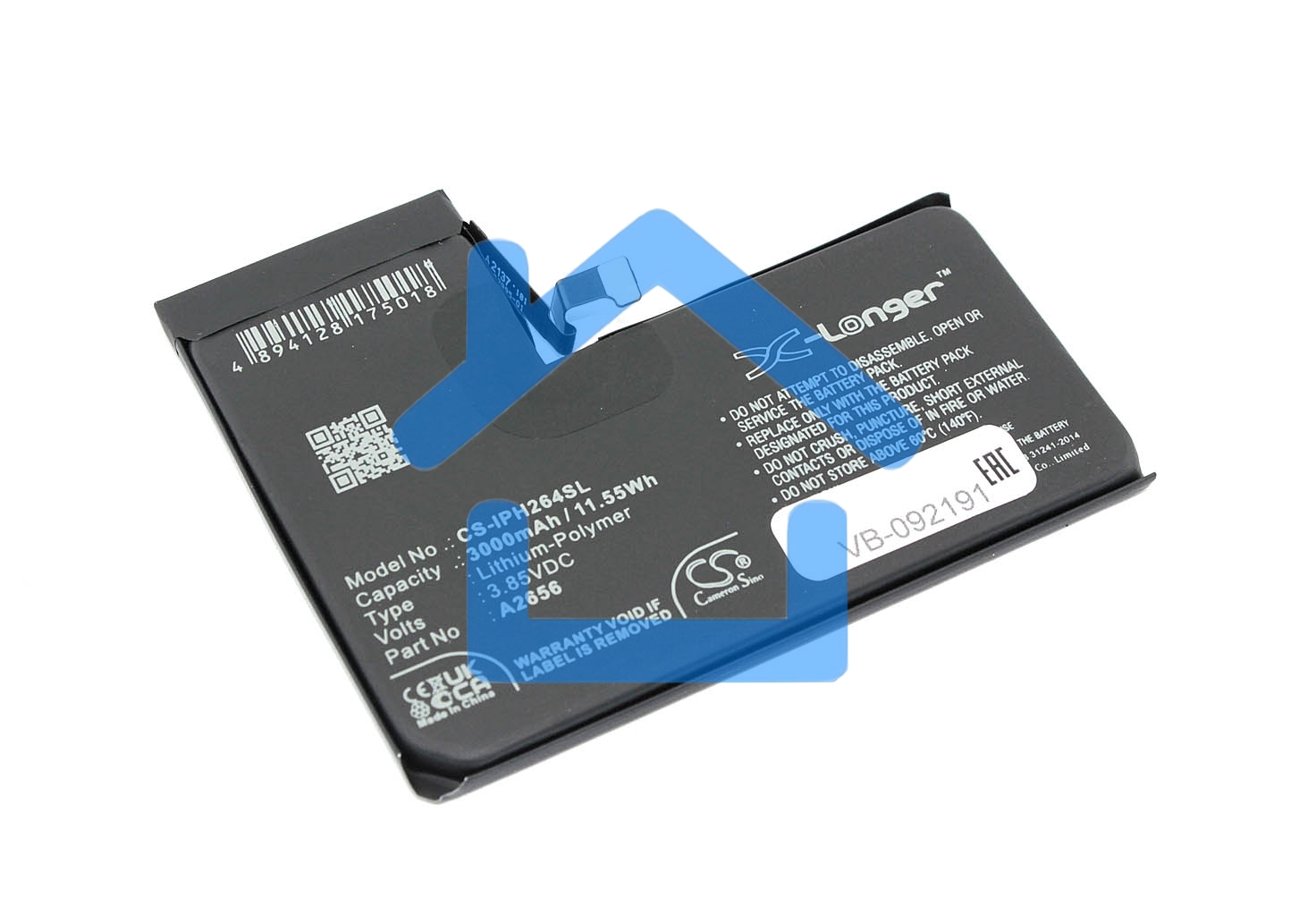 Аккумулятор CameronSino CS-IPH264SL для iPhone 13 Pro 3.85V 3000mAh / 11.55Wh Li-Polymer