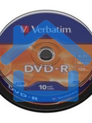 Диск DVD-R Verbatim 4.7Gb 16x bulk (10шт) (43729)