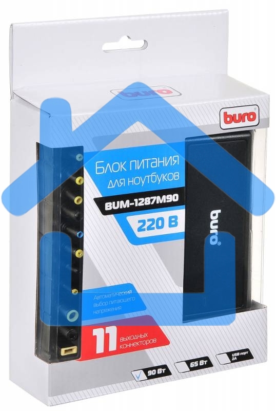 Блок питания Buro BUM-1287M90 автоматический 90W 12V-20V 11-connectors от бытовой электросети