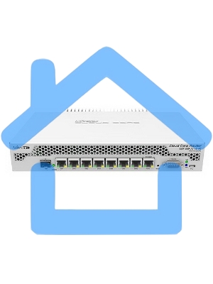 Маршрутизатор Mikrotik CCR1009-7G-1C-PC with Tilera Tile-Gx9 CPU (9-cores, 1Ghz per core), 1Gb RAM, 7xGbit LAN, 1x Combo port (1xGbit LAN or SFP), RouterOS L6, passive cooling desktop enclosure, rackmount ears, PSU