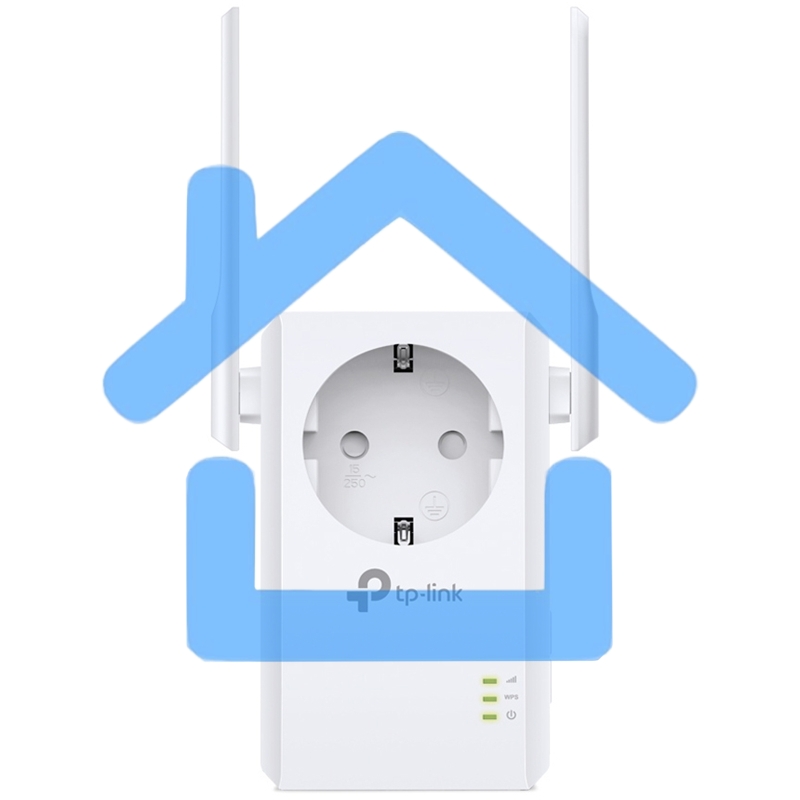 Сетевой адаптер TP-Link SOHO TL-WA860RE 300Mbps Wireless N Wall Plugged Range Extender with AC Passthrough, QCA(Atheros), 2T2R, 2.4GHz, 802.11b/g/n, 1 10/100Mbps LAN port, Range Extender button, Range Extender mode, suppo поставляется без кабеля RJ-45
