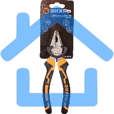 Плоскогубцы ВИХРЬ 160мм.,никелированные,двухкомпонентные рукоятки