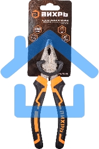 Плоскогубцы ВИХРЬ 160мм.,никелированные,двухкомпонентные рукоятки