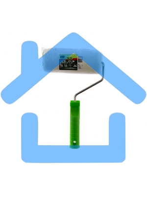 Валик с натуральным мехом, с ручкой, 150 мм, ворс 12 мм, D 48 мм, D ручки - 6 мм, Россия Сибртех