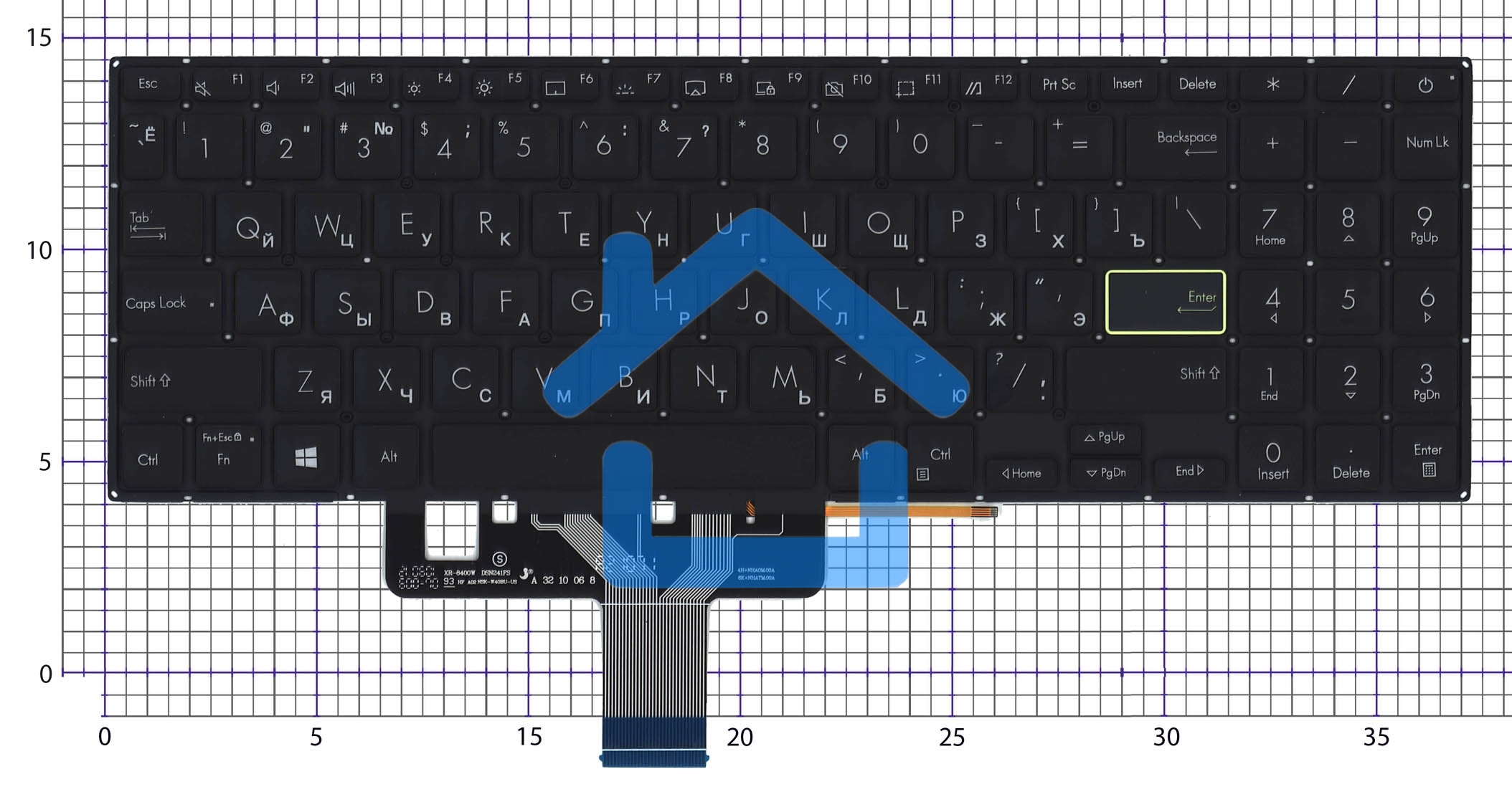 Клавиатура для ноутбука Asus S533F черная