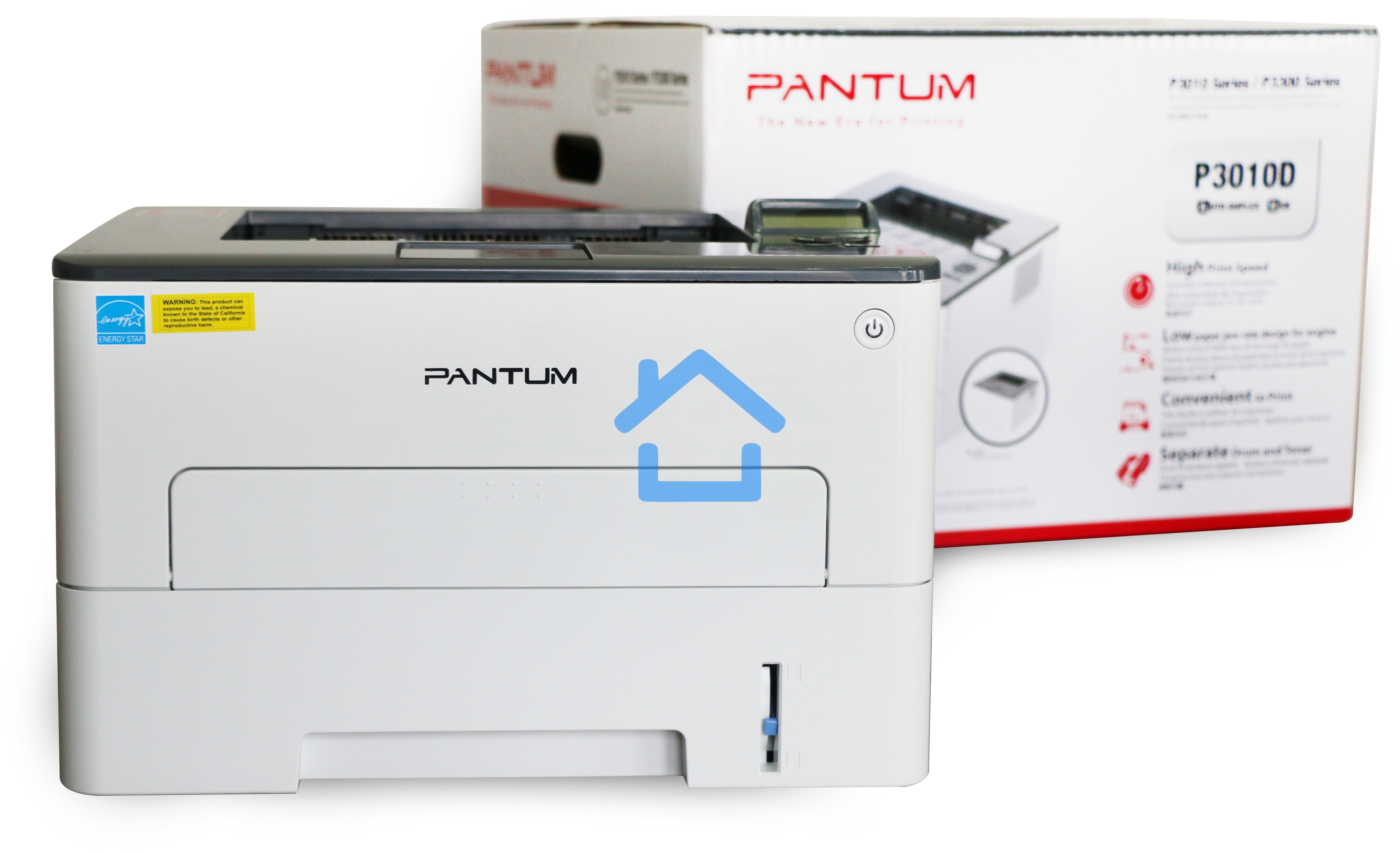 Принтер лазерный Pantum P3010D, A4, ч/б, печ. до 30 стр/мин, 1200 х 1200dpi, USB