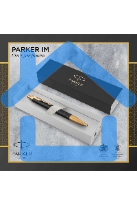 Ручка шариковая Parker IM Premium K323 (CW1931667) Black GT M, синие чернила, подарочная коробка