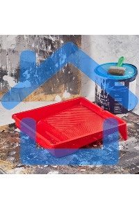 Кюветка (ванночка) малярная 33х35см, красная Rexant