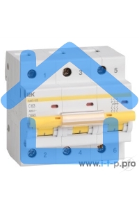 Выключатель автоматический Iek MVA40-3-080-C BА 47-100 3Р 80А 10 кА х-ка С ИЭК