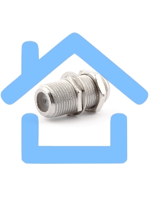 Соединитель Cablexpert APL-FF-01, F (мама) / F (мама) с гайкой и шайбой, блистер