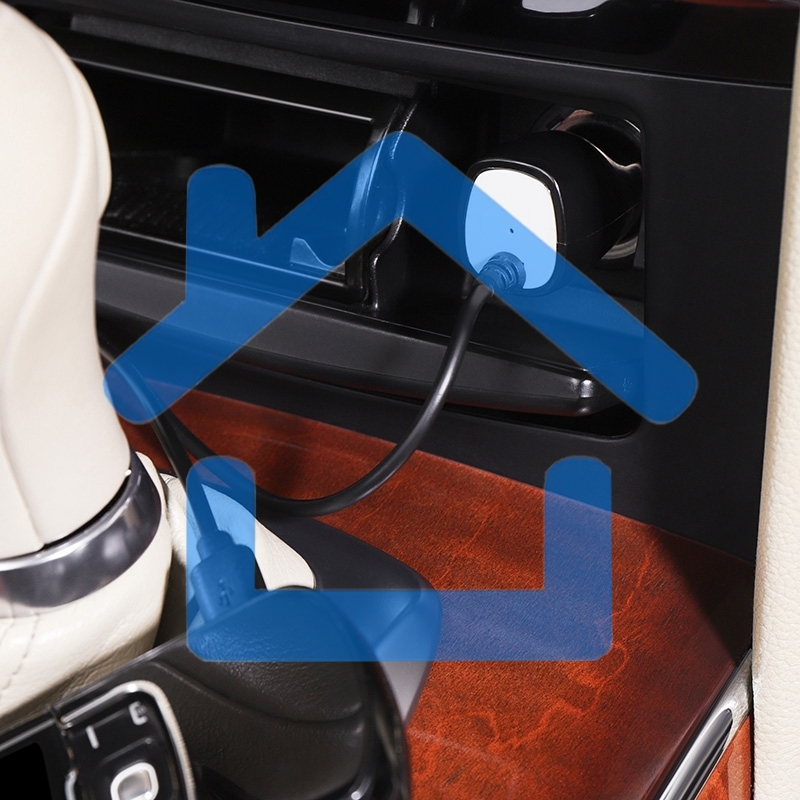 Автозарядка в прикуриватель microUSB (АЗУ) (5 V, 1000 mA) шнур спираль 1.2 м черный Rexant