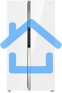 Холодильник Maunfeld MFF177NFW белый глянец двухкамерный 263/170л морозилка сбоку, No Frost, Side by Side