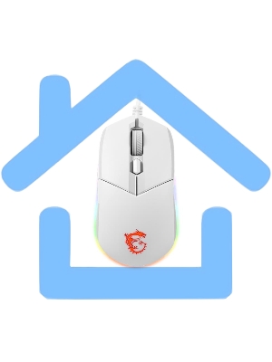 Мышь проводная MSI Clutch GM11 белый, 5000 dpi, USB, кнопки - 6