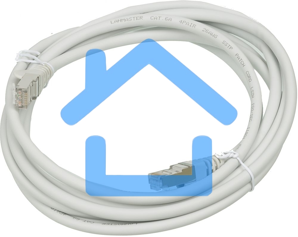 Кабель Патч-корд Lanmaster FTP LAN-PC45/S6A-3.0-GY вилка RJ-45-вилка RJ-45 кат.6А 3м серый LSZH (уп.:1шт)