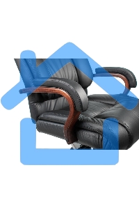 Кресло руководителя Бюрократ T-9925WALNUT/BLACK черный, кожа, крестовина дерево