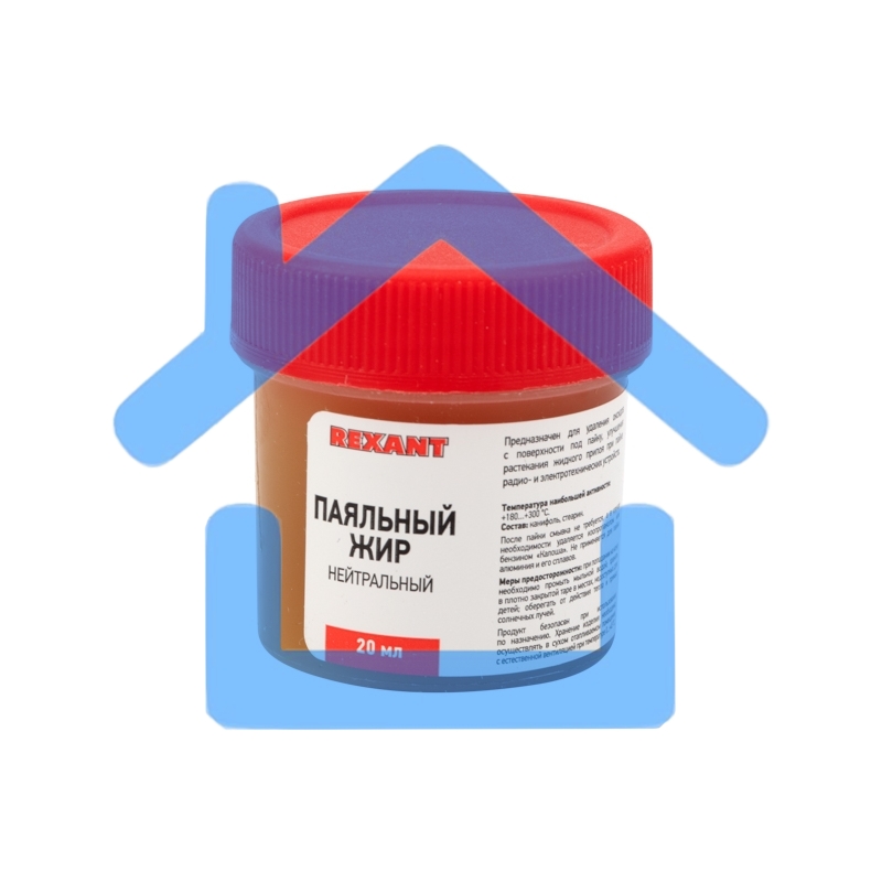 Флюс для пайки Rexant, паяльный жир НЕЙТРАЛЬНЫЙ, 20 мл, банка, блистер