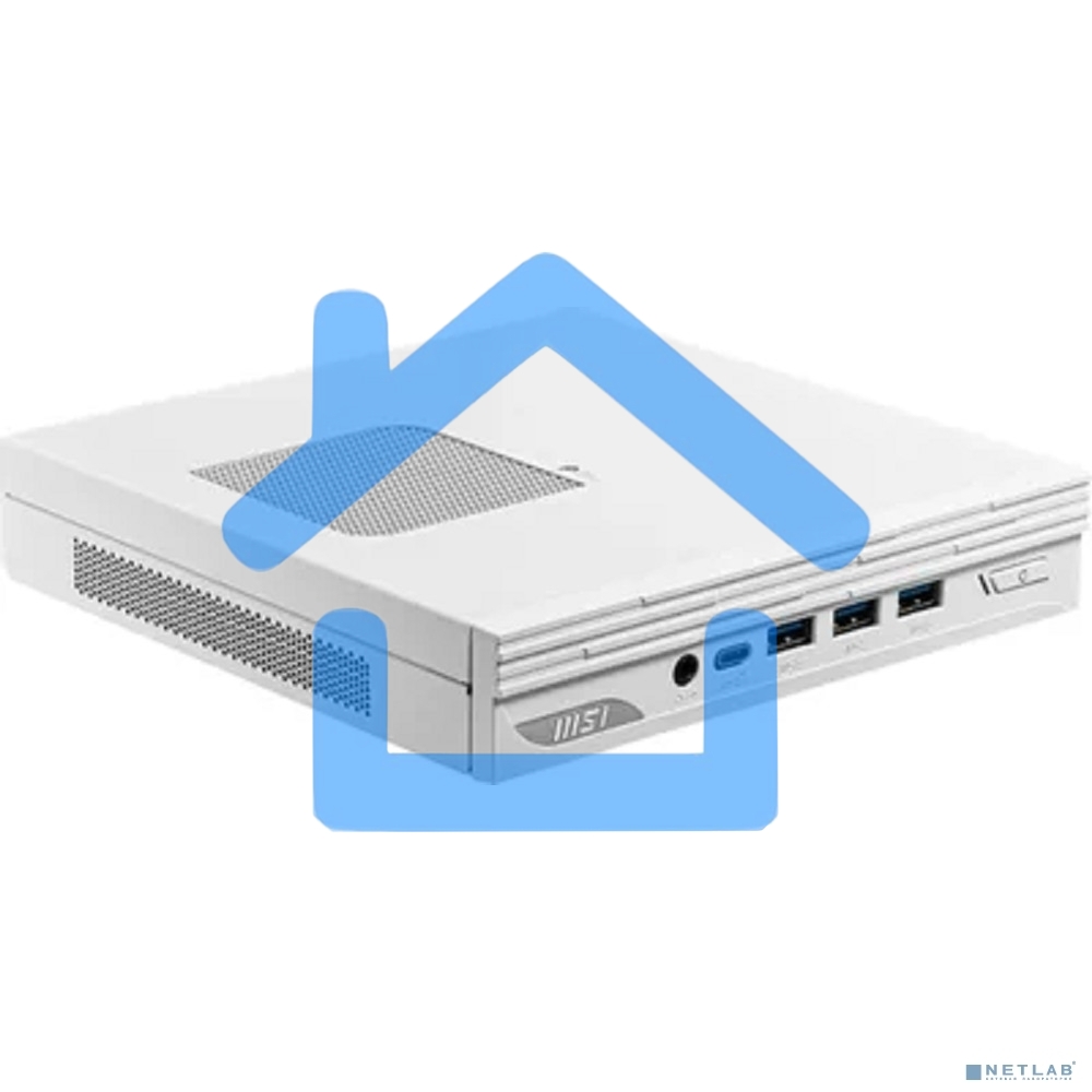 Мини ПК MSI Pro DP10 12M-221RU i5 1235U (1.3) 16Gb SSD 512Gb Iris Xe Windows 11 Professional 2.5xGbitEth WiFi BT 120W белый (9S6-B0A622-221)