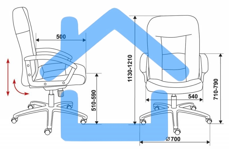 Кресло руководителя Бюрократ T-9908AXSN-Black черный 80-11, ткань, крестовина пластиковая