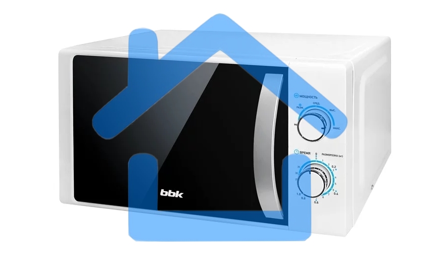 Микроволновая печь BBK 20MWS-711M/WS белый/серебро, 20 литров, механическое управление, 700 Вт