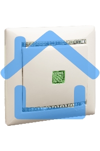 Механизм выключателя 1-кл. СП Valena 10А IP31 с зел. инд. бел. Leg 774410