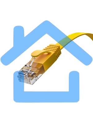 Патч-корд GCR PROF плоский прямой 2.0m, UTP медь кат.6, желтый, 30 AWG, ethernet high speed 10 Gbит/с, RJ45, T568B, GCR-52827