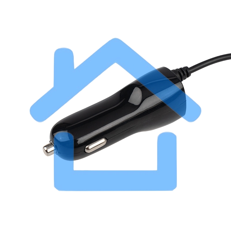 Автозарядка в прикуриватель microUSB (АЗУ) (5 V, 1000 mA) шнур спираль 1.2 м черный Rexant