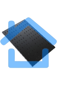 Полка перфорированная грузоподъемностью 100 кг., глубина 620 мм, черный