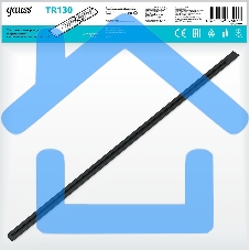 Шинопровод Gauss встраиваемый 2м черный (с адаптером питания и заглушкой)