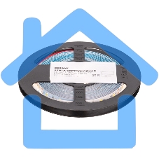 Лента светодиодная 12В, SMD2835, 9,6Вт/м, 60 LED/м, 6500K, 8мм, 5м, IP20 Rexant
