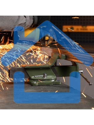 Тиски слесарные Сибртех 150 мм, стальные, поворотные