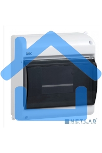 Бокс ОП КМПн 2/4 для 4 авт. выкл. прозр. крышка IP30 ИЭК MKP42-N-04-30-12