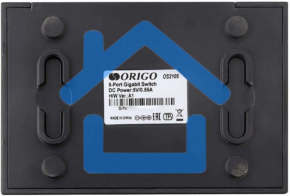 Неуправляемый коммутатор ORIGO OS2105/A1A 5x1000Base-T, корпус пластик