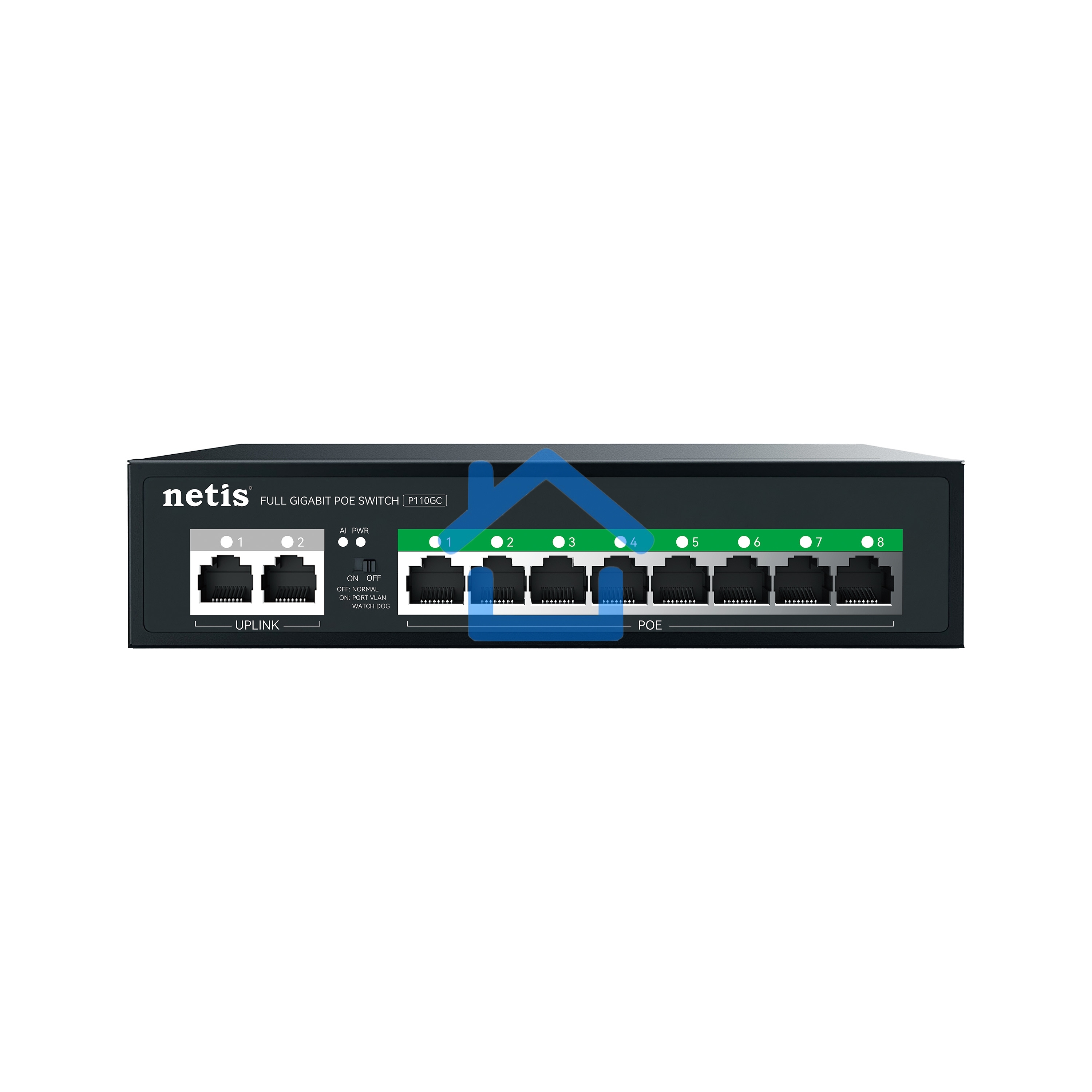 Коммутатор 10PORT NETIS P110GC 10/100/1000M 8POE+2XGE