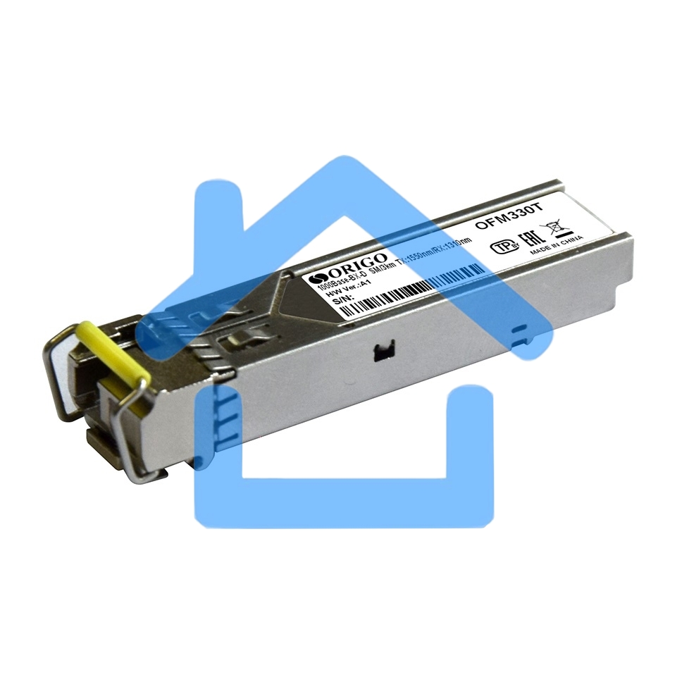 Трансивер ORIGO OFM330T/10KM WDM SFP Transceiver, 1000Base-BX-D, Simplex LC, TX: 1550nm, RX: 1310nm, Single-mode, 10KM