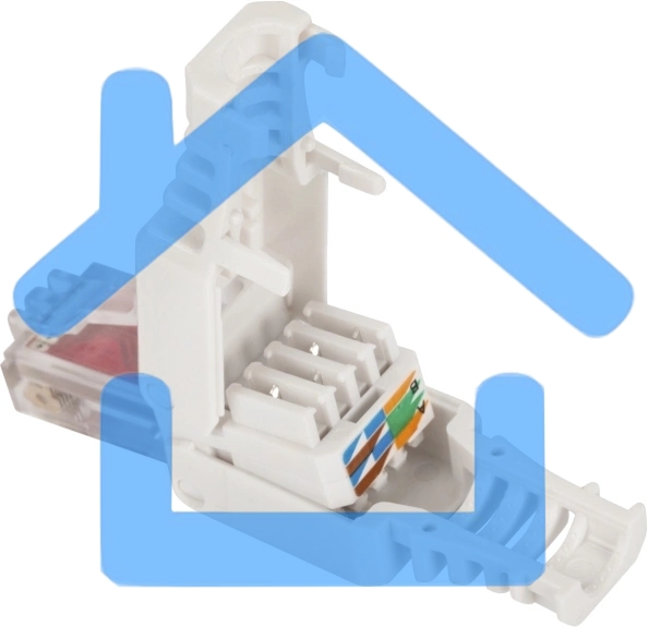 Коннектор Lanmaster LAN-TMP-U6-WH полев.RJ45 кат.6 UTP бел.