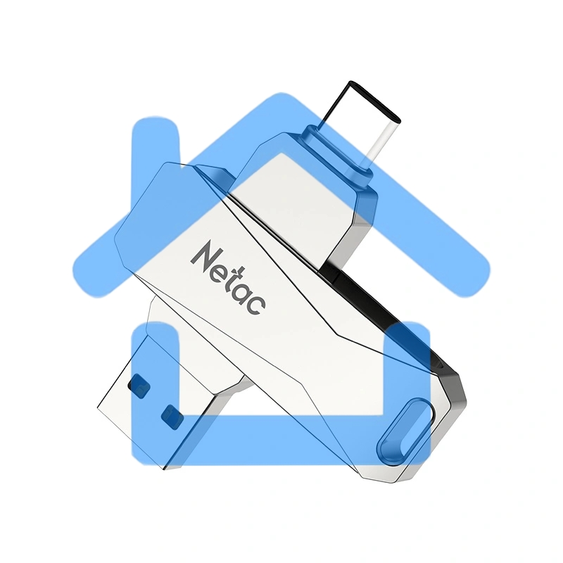 Флешка USB R/W Drive Netac U782C NT03U782C-032G-30PN dual USB3.0+TypeC 32Gb, retail version