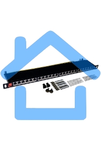 Патч-панель LANMASTER 24 порта, UTP, кат.6, 1U