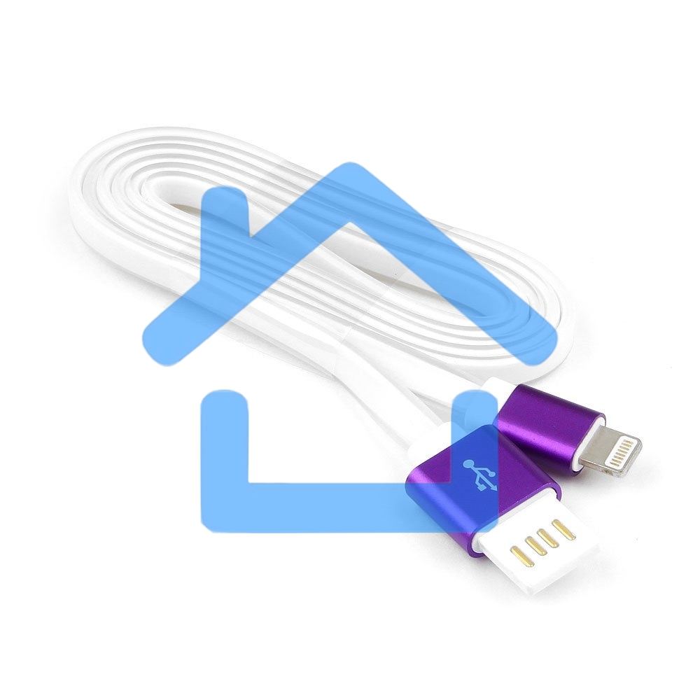 Кабель Gembird USB 2.0 Cablexpert CC-ApUSBp1m, AM/Lightning 8P, 1м, силиконовый шнур, разъемы фиолетовый металлик, пакет