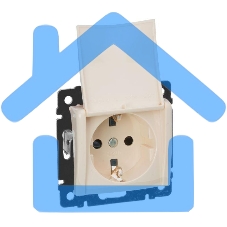Механизм розетки 1-м СП Valena с защ. крышкой защ. шторки с заземл. сл. кость Leg 774322